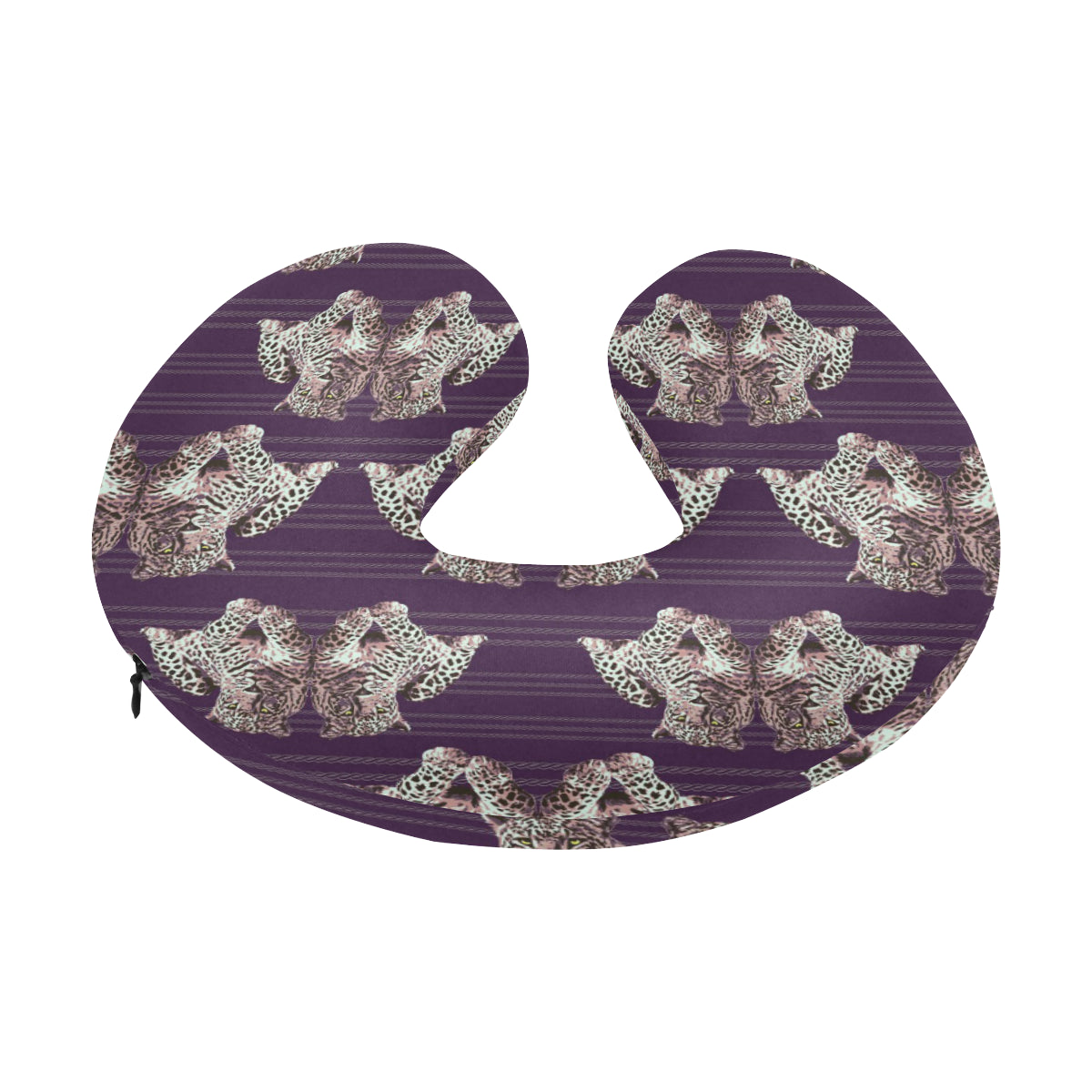 Leopard Pattern Print Design 01 U-Shaped Travel Neck Pillow