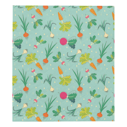 Radish Pattern Print Design A01 Premium Quilt