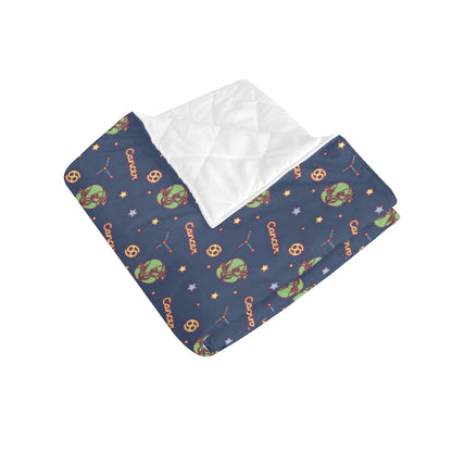 Cancer Zodiac Pattern Print Design 03 Premium Quilt