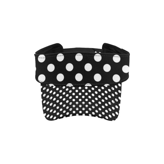 Polka Dot Black White Pattern Print Design 03 Unisex Sun Visor