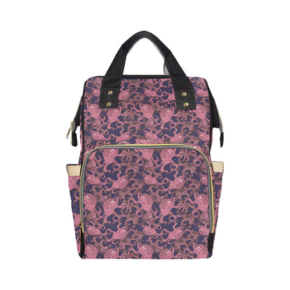 Octopus Pattern Print Design A03 Diaper Bag Backpack