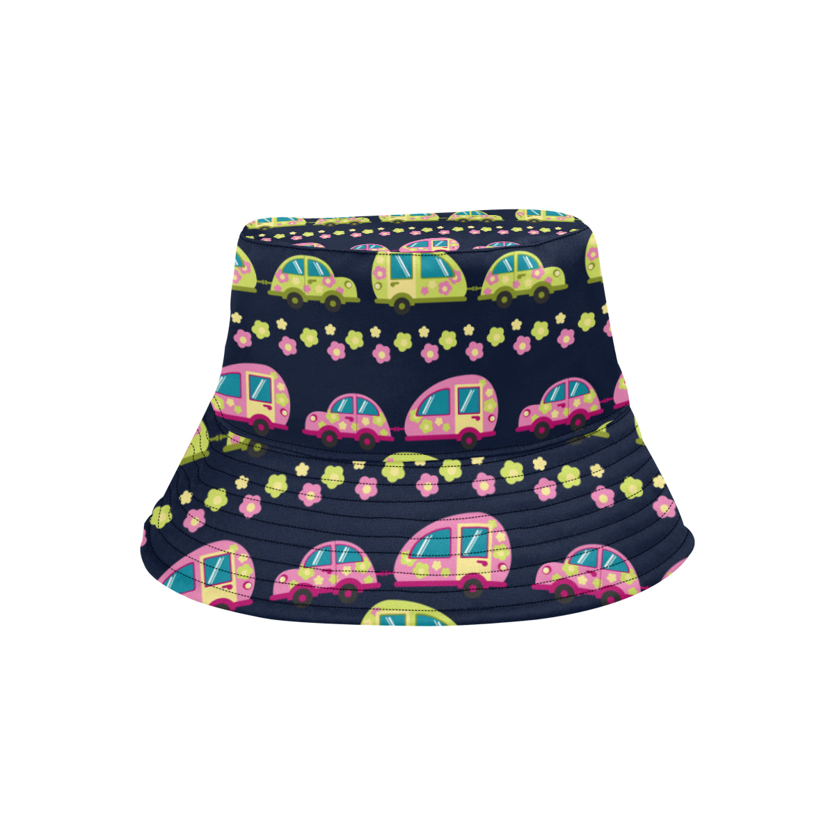 Camper Cute Camping Design No 3 Print Unisex Bucket Hat