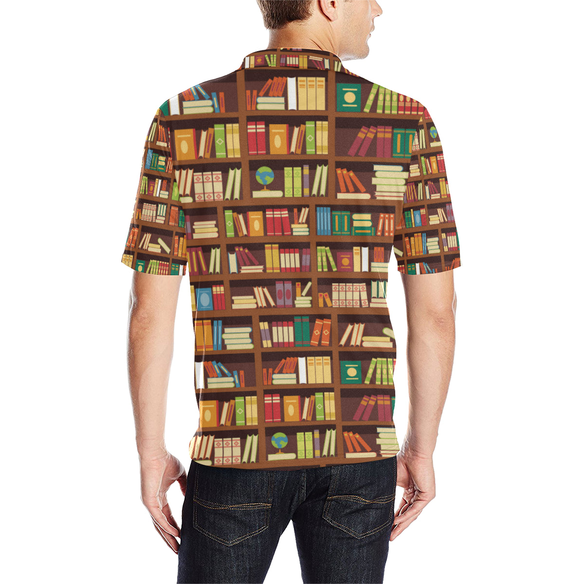 Book Pattern Print Design 06 Men Polo Shirt