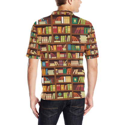 Book Pattern Print Design 06 Men Polo Shirt
