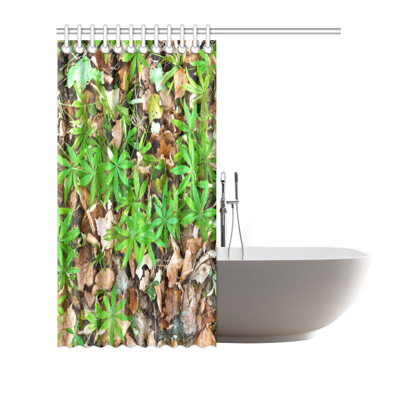 Camouflage Realistic Tree Fresh Print Shower Curtain