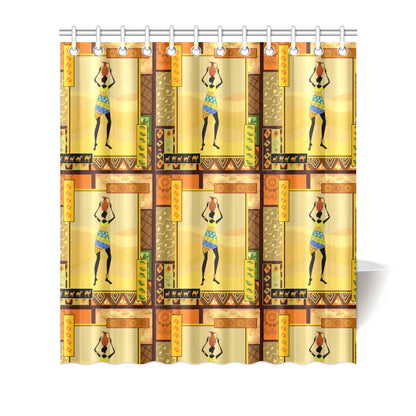 African Girl Design Shower Curtain