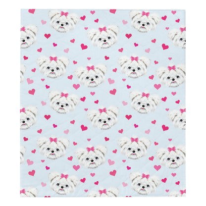 Maltese Pattern Print Design 03 Premium Quilt