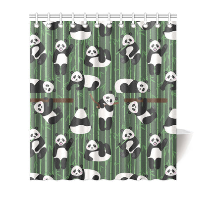 Panda Pattern Print Design A04 Shower Curtain