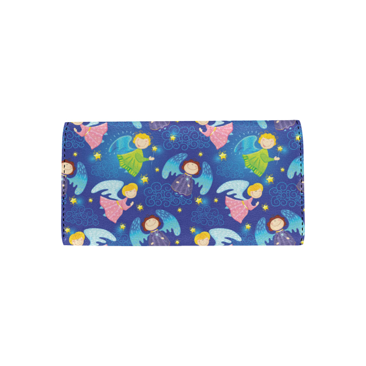 Angel Little Pattern Print Design 02 Women's Trifold Wallet