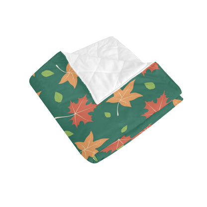 Maple Leaf Pattern Print Design 04 Premium Quilt