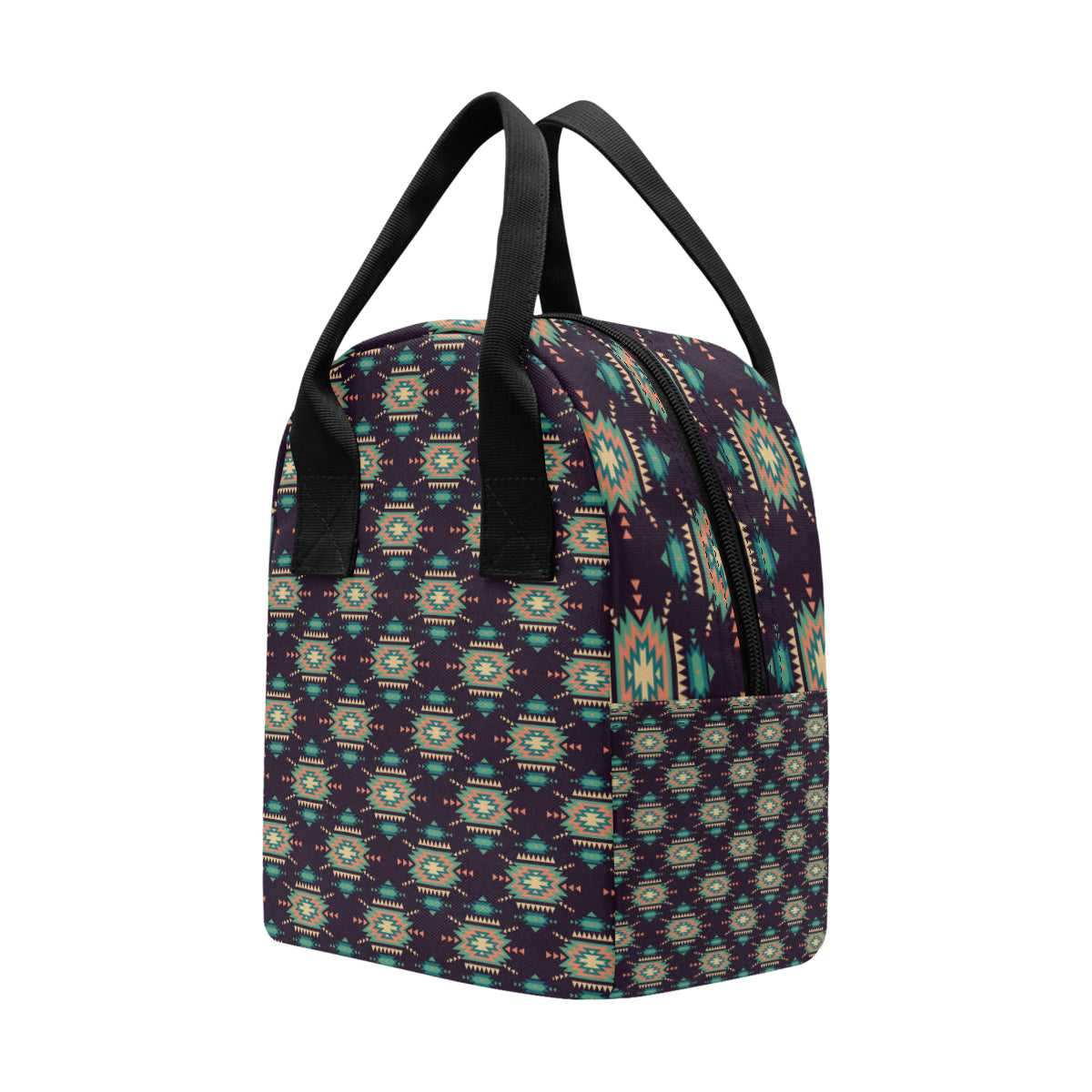 Navajo Geometric Style Print Pattern Insulated Lunch Bag