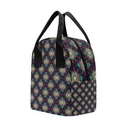 Navajo Geometric Style Print Pattern Insulated Lunch Bag