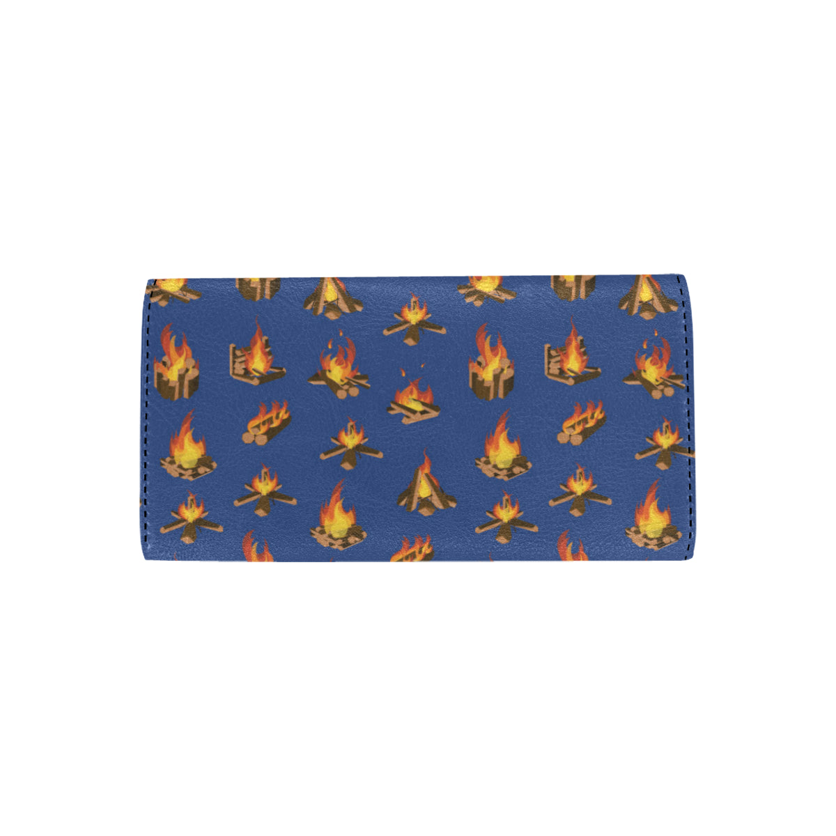 Campfire Pattern Print Design 03 Women's Trifold Wallet