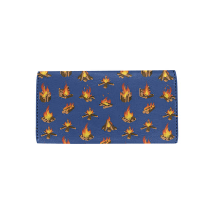 Campfire Pattern Print Design 03 Women's Trifold Wallet