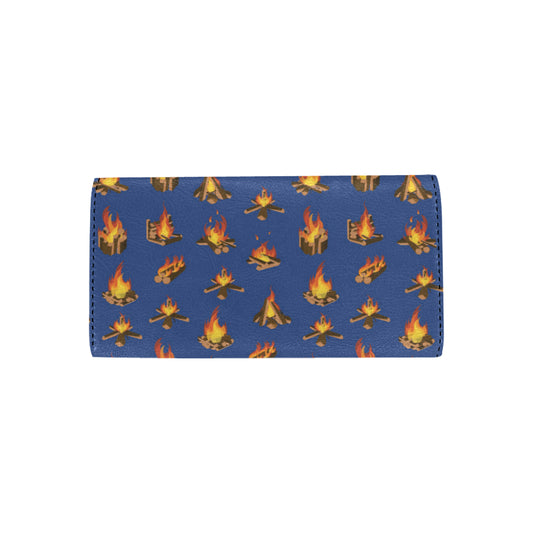 Campfire Pattern Print Design 03 Women's Trifold Wallet