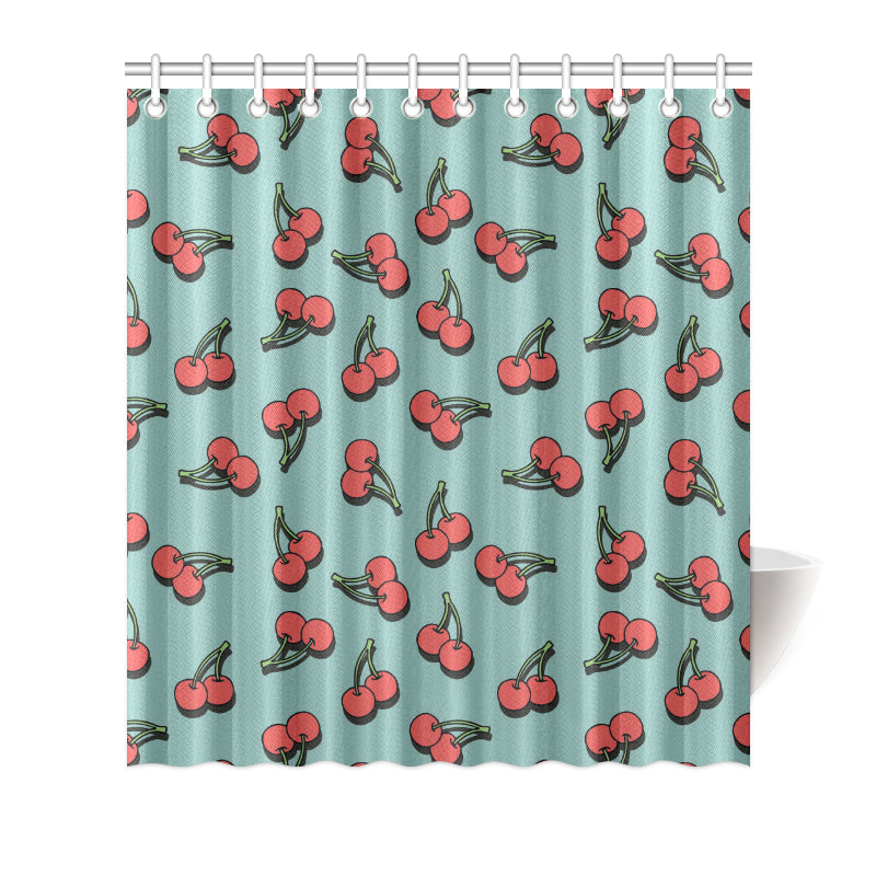 Cherry Pattern Print Design CH03 Shower Curtain