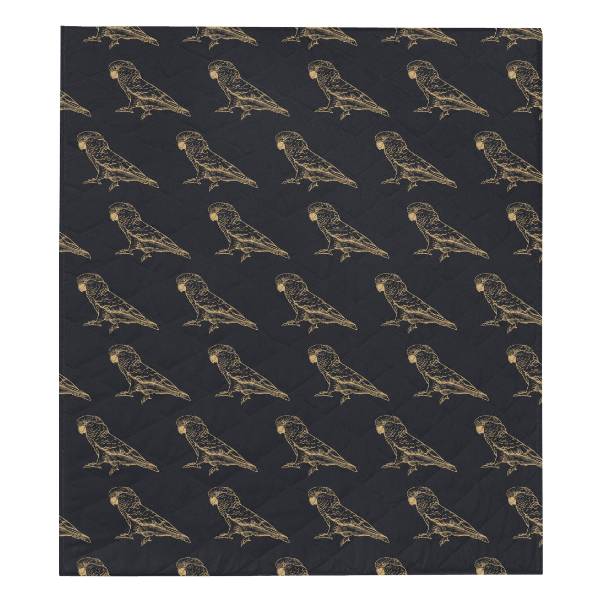 Parakeet Pattern Print Design A04 Premium Quilt