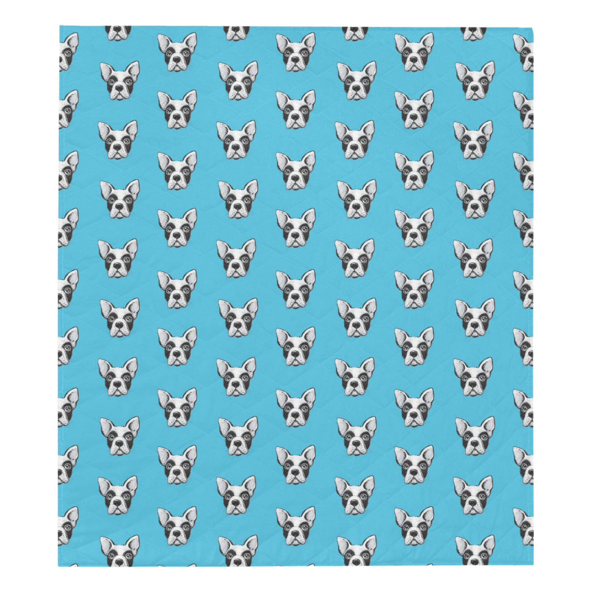 Boston Terrier Pattern Print Design 01 Premium Quilt