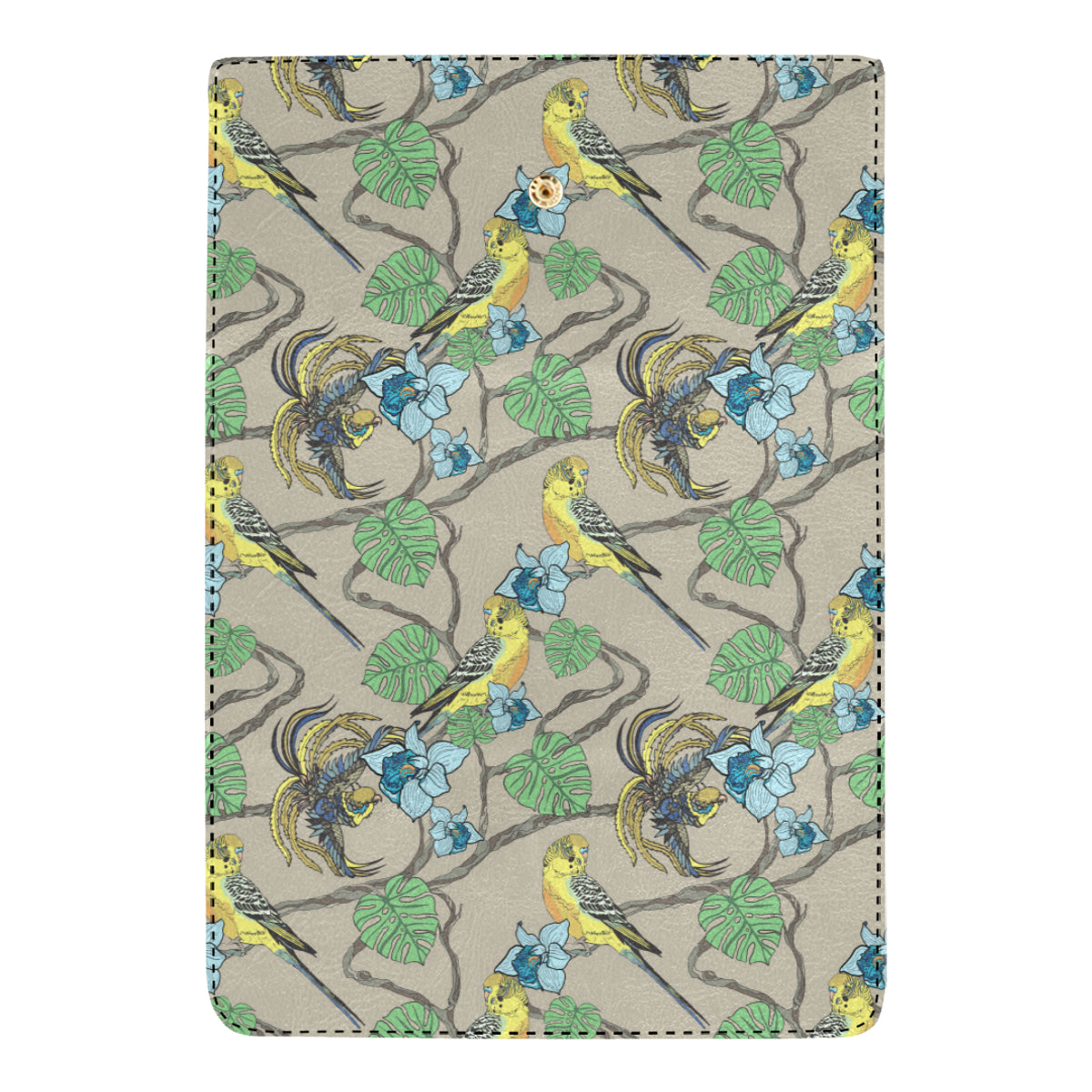 Parakeet Pattern Print Design A02 Women's Trifold Wallet
