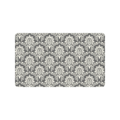 Damask Elegant Print Pattern Rubber Doormat