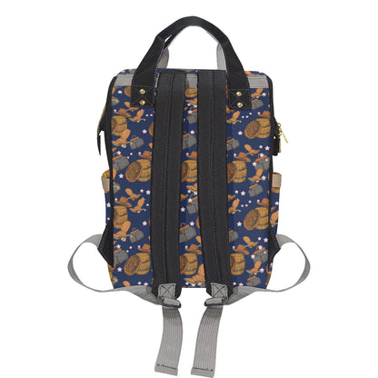 Cowboy Pattern Print Design 03 Diaper Bag Backpack
