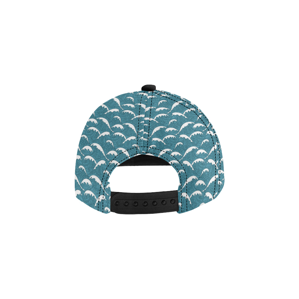 Surf Wave Tribal Design Snapback Cap