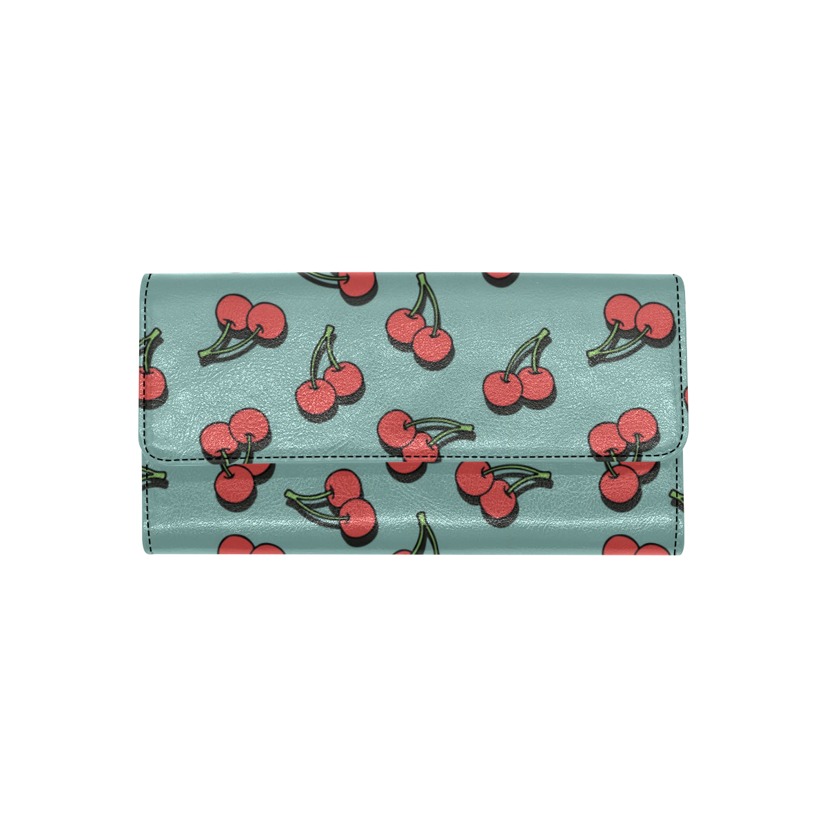 Cherry Pattern Print Design CH03 Women's Trifold Wallet