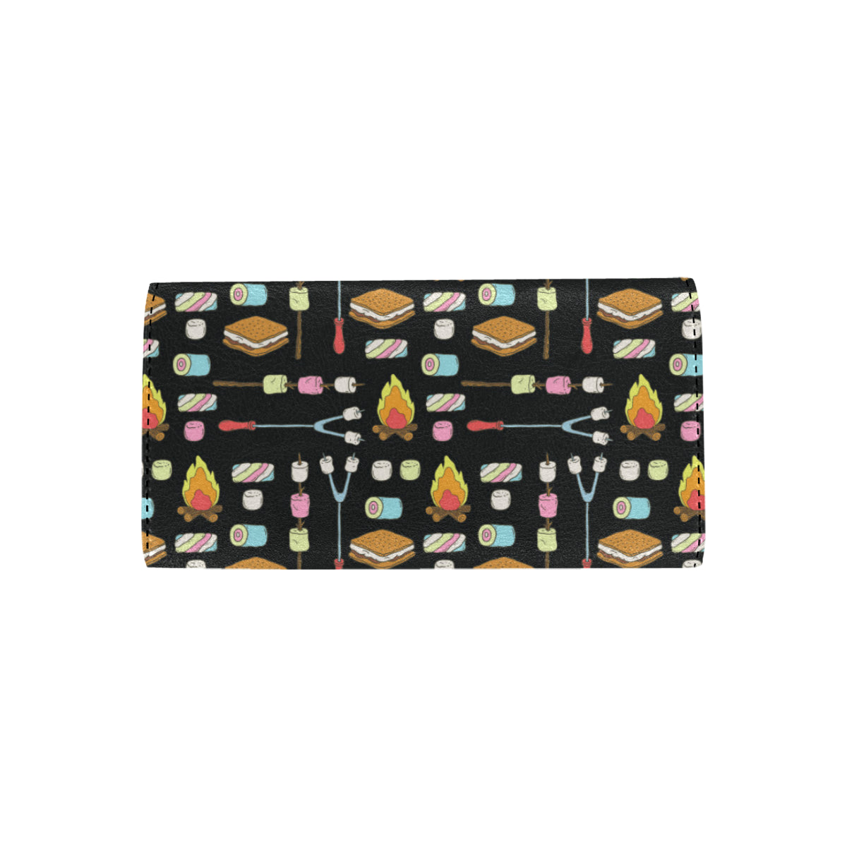 Camping Campfire Marshmallows Women's Trifold Wallet
