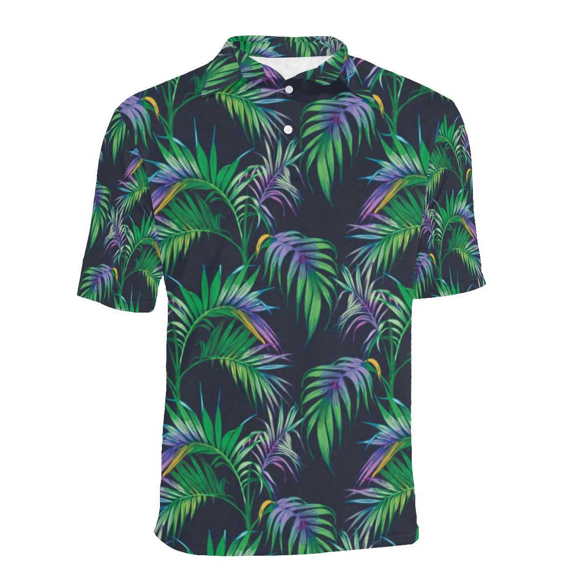 Palm Leaves Pattern Print Design PL04 Men Polo Shirt