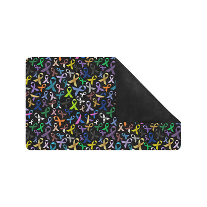 Breast Cancer Awareness Colorful Print Rubber Doormat