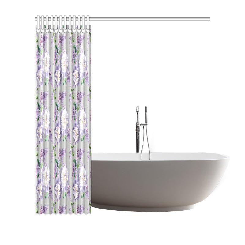 Lilac Pattern Print Design LI07 Shower Curtain