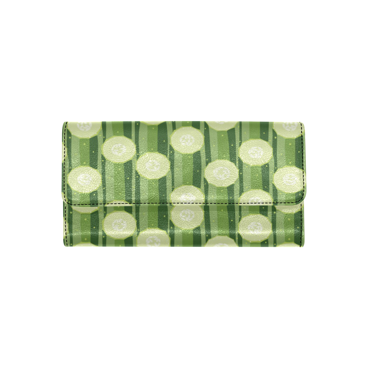 Cucumber Pattern Print Design CC03 Women's Trifold Wallet