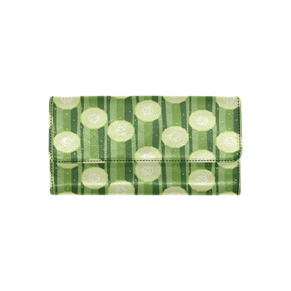 Cucumber Pattern Print Design CC03 Women's Trifold Wallet