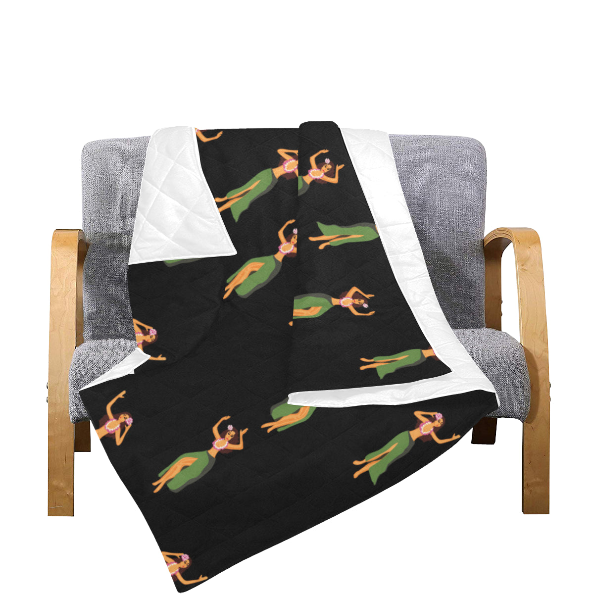 Hula Dancers Girl Pattern Print Design 01 Premium Quilt