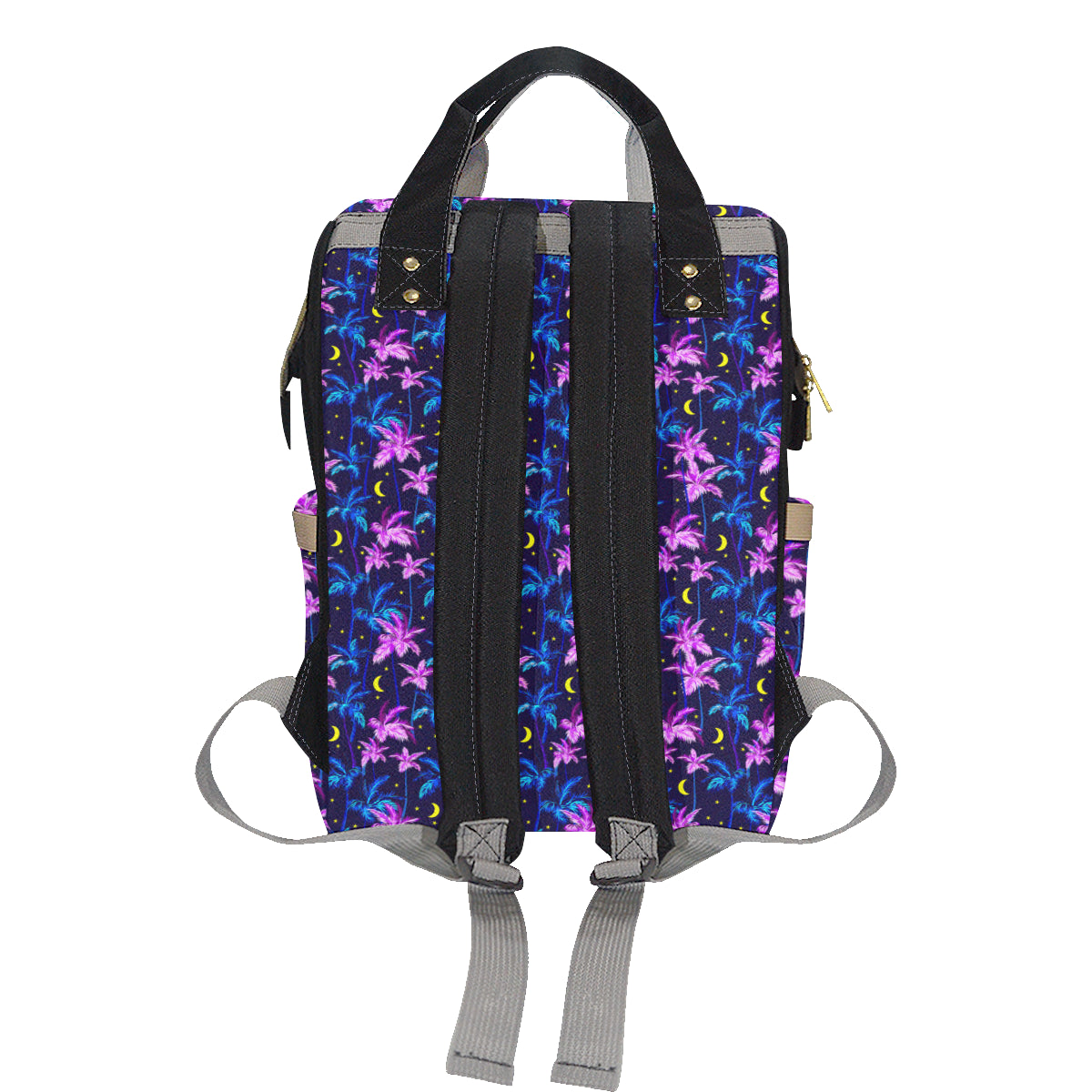 Palm Tree Night Scene Design Print Diaper Bag Backpack