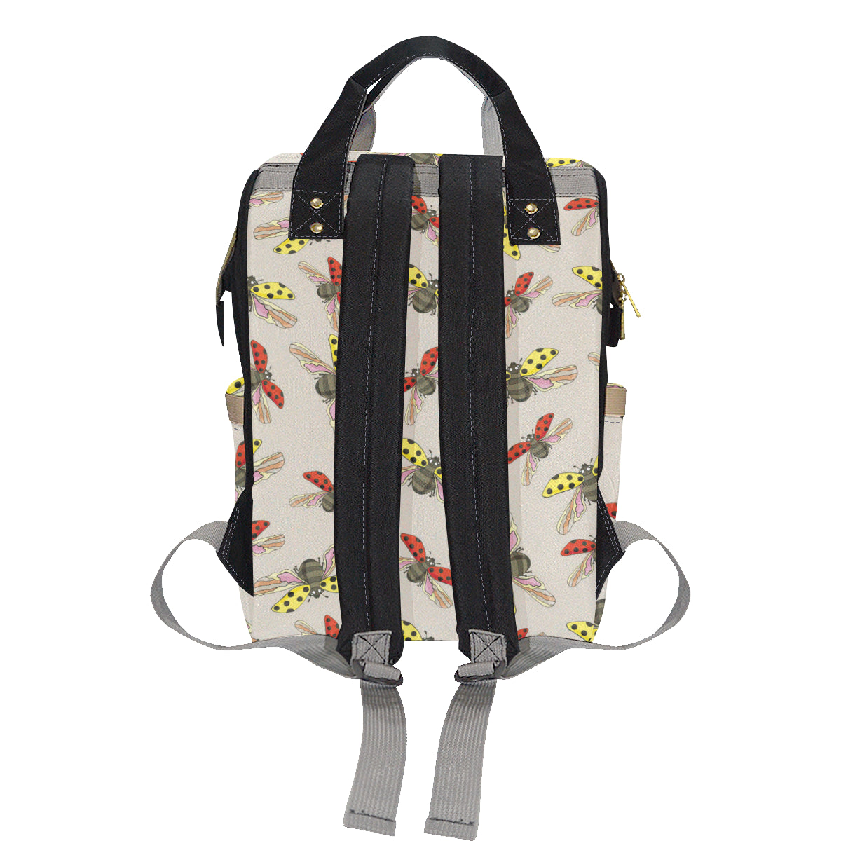 Ladybug Pattern Print Design 04 Diaper Bag Backpack