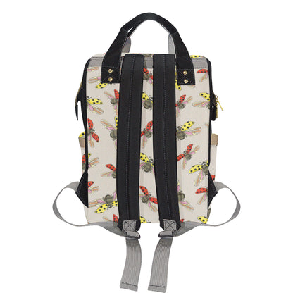 Ladybug Pattern Print Design 04 Diaper Bag Backpack