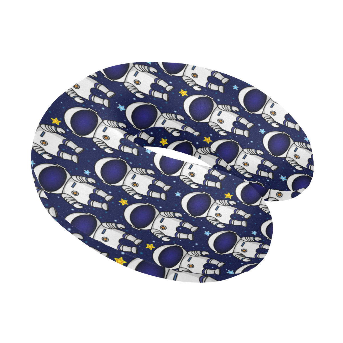 Astronaut Pattern Print Design 01 U-Shaped Travel Neck Pillow