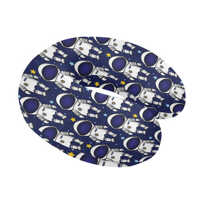 Astronaut Pattern Print Design 01 U-Shaped Travel Neck Pillow