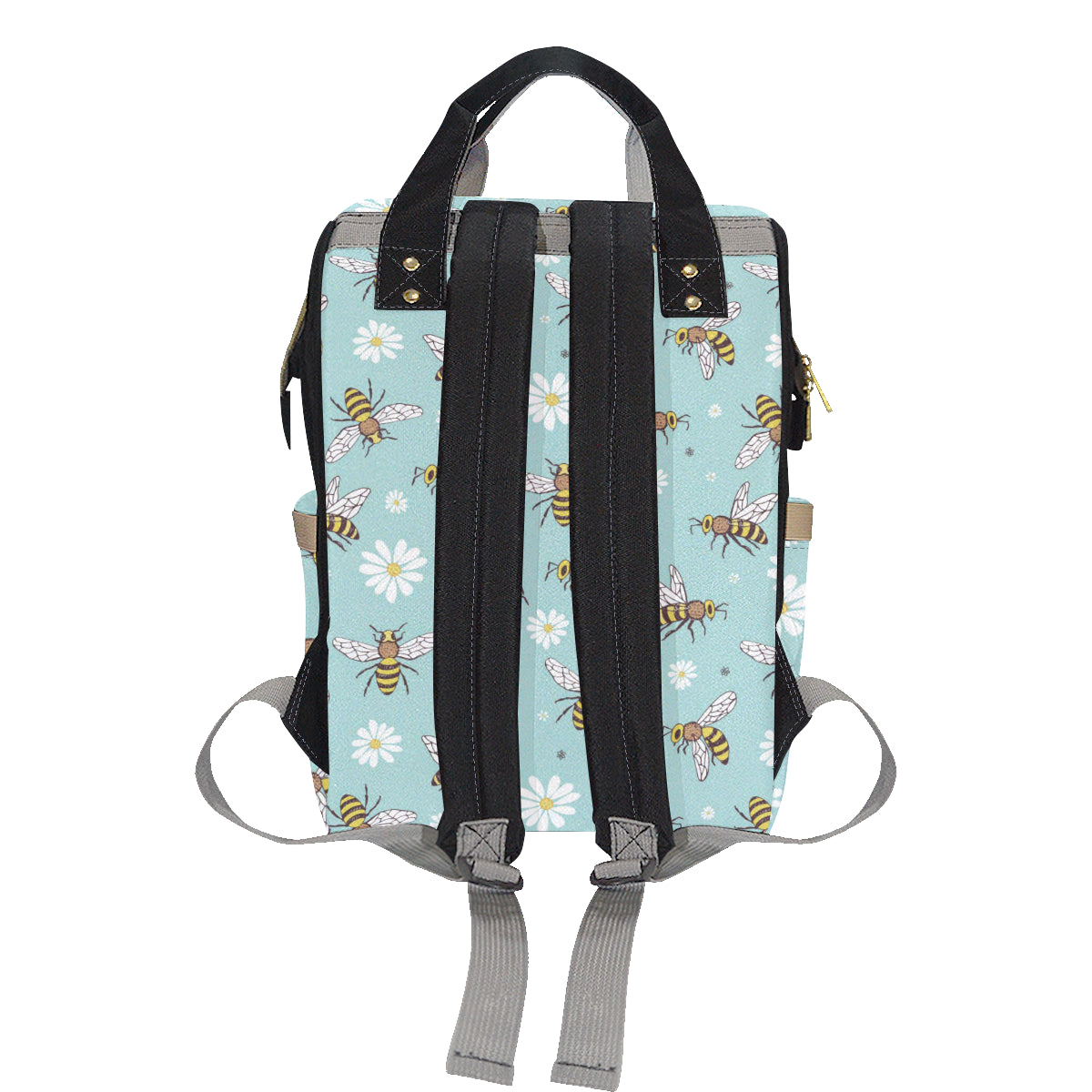 Bee Pattern Print Design BEE010 Diaper Bag Backpack