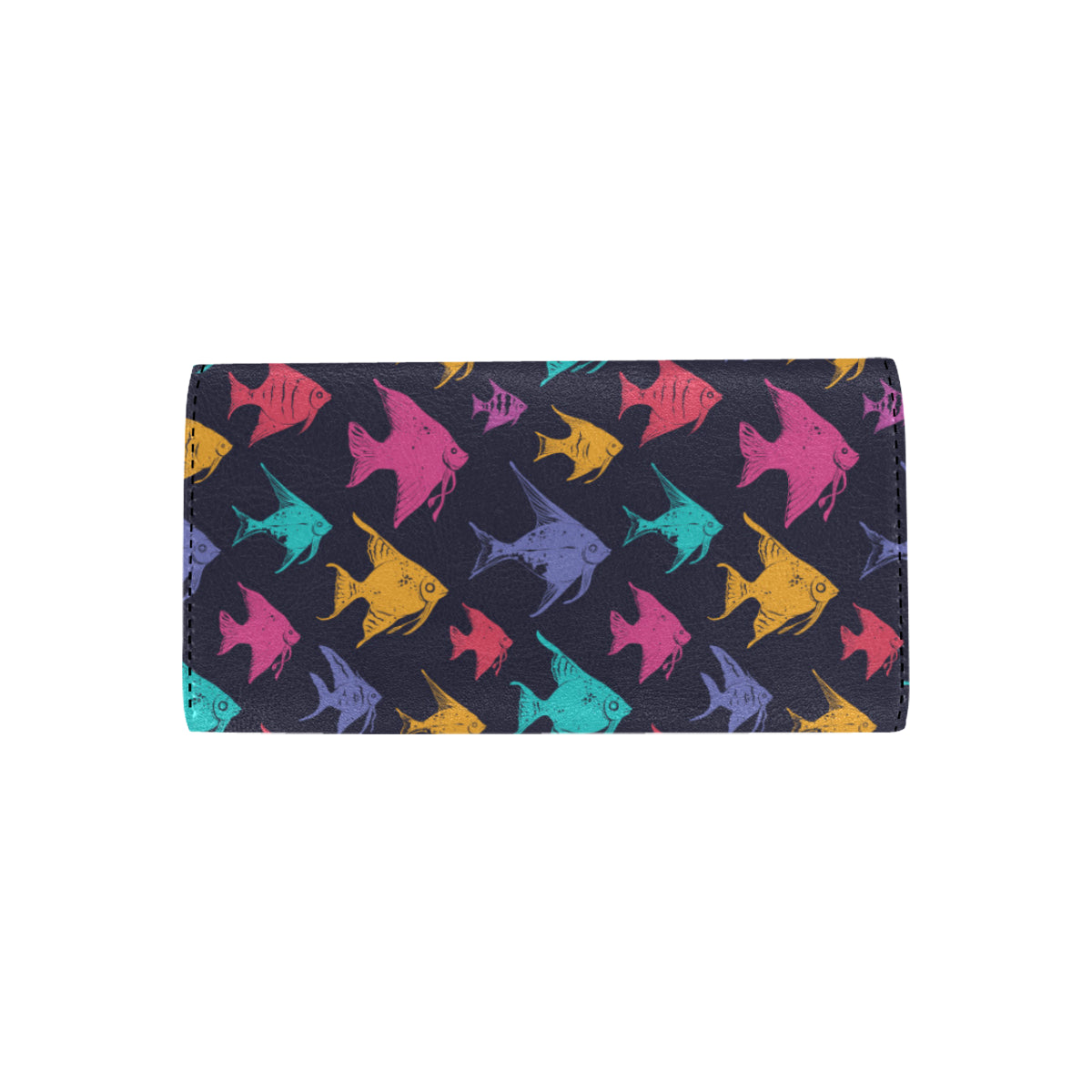 Angelfish Colorful Pattern Print Design 03 Women's Trifold Wallet