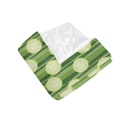 Cucumber Pattern Print Design CC03 Premium Quilt