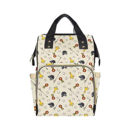 Equestrian Horseshoe Equipment Diaper Bag Backpack