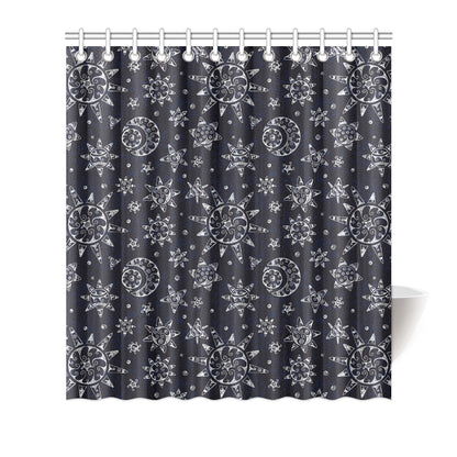 Sun Moon Pattern Shower Curtain