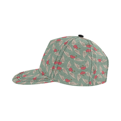 Angel Wings Heart Design Themed Print Snapback Cap