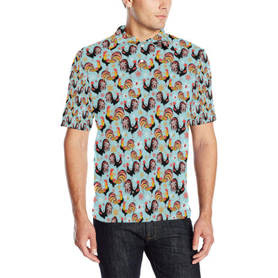 Rooster Themed Design Men Polo Shirt