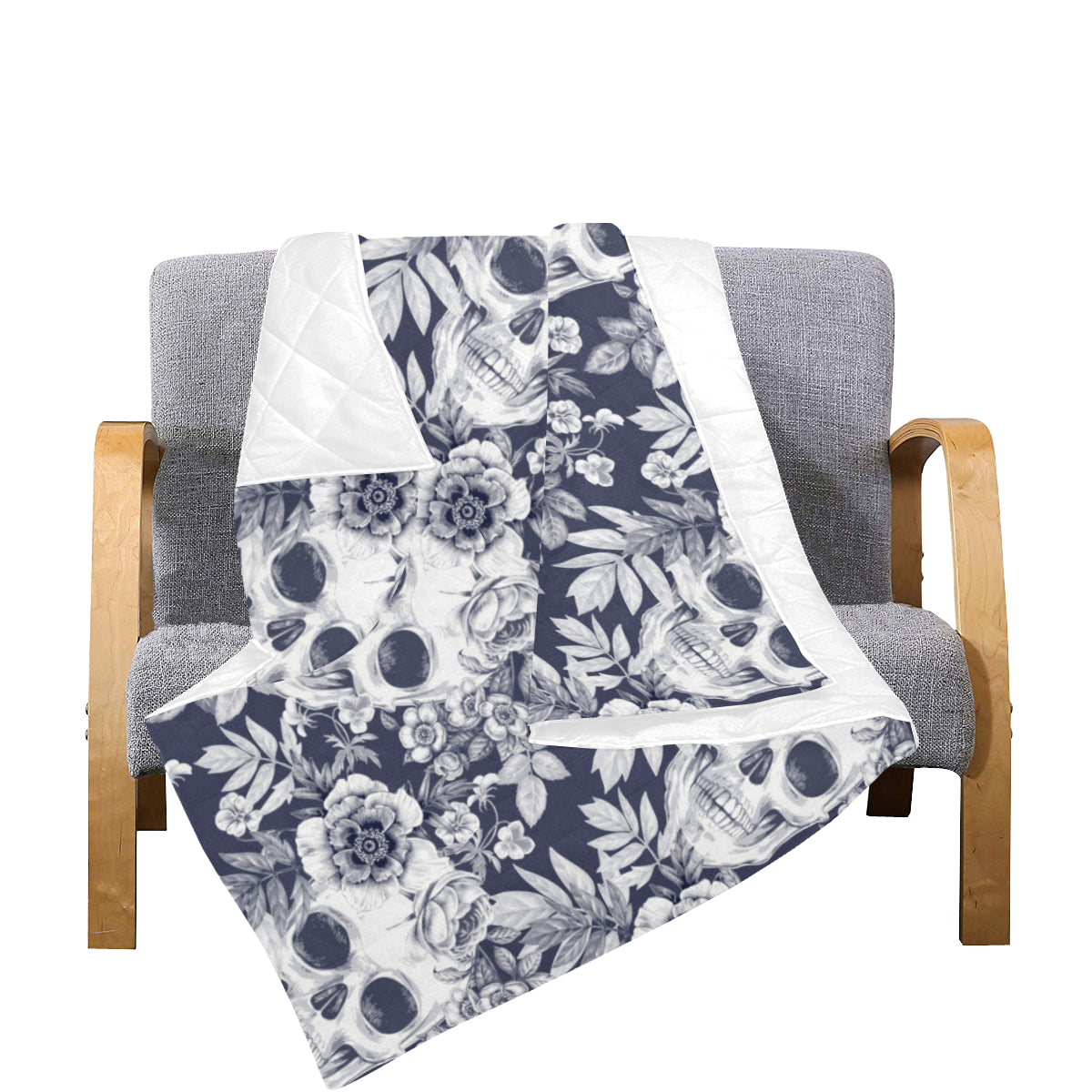 Skull Floral Beautiful Premium Quilt