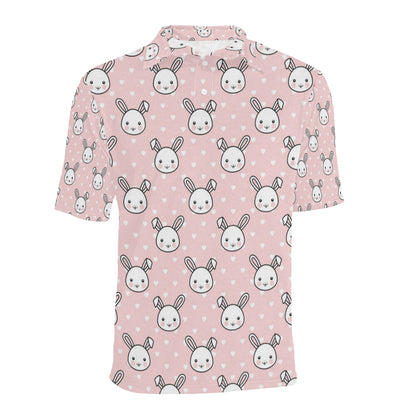 Rabbit Pattern Print Design RB02 Men Polo Shirt