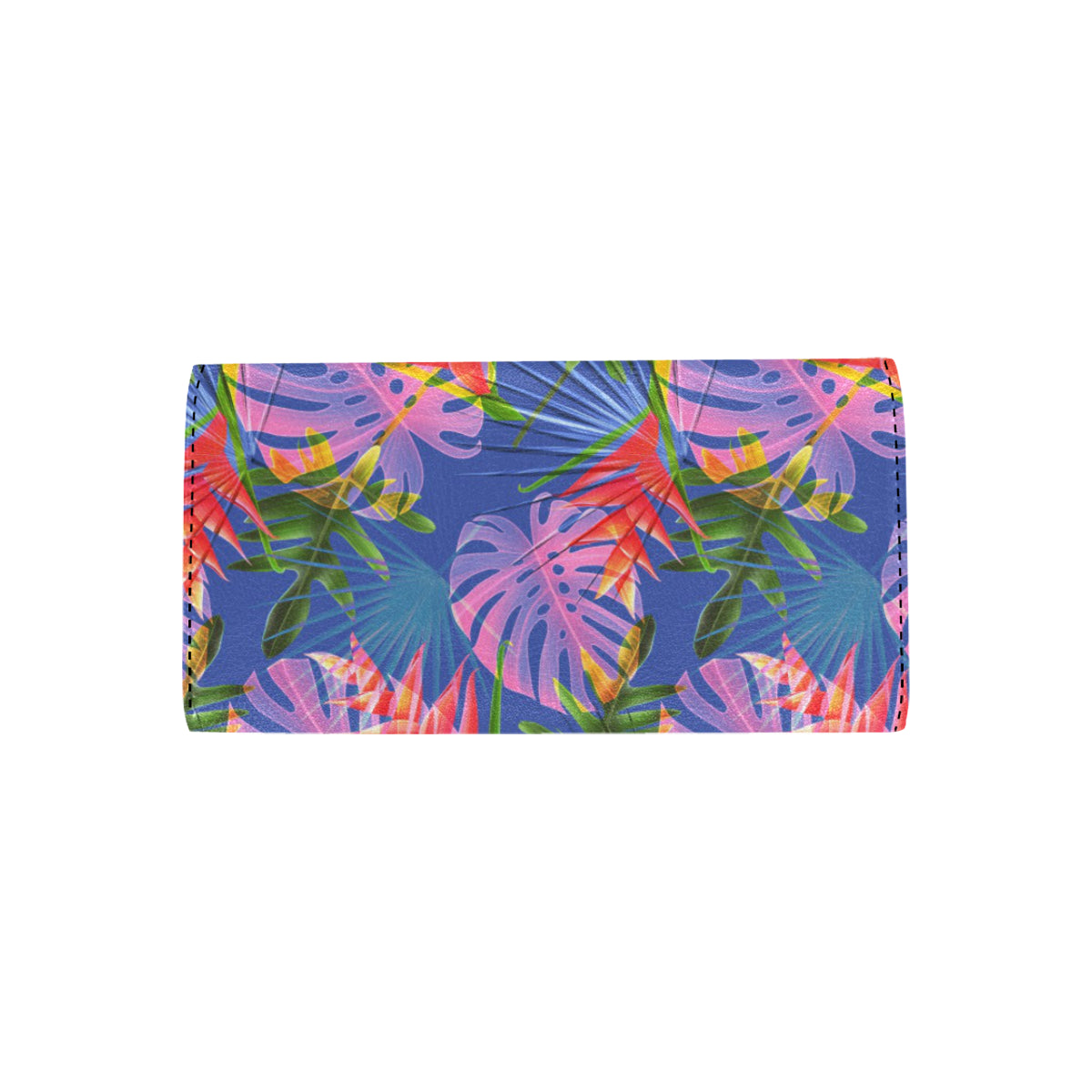 Tropical Flower Pattern Print Design TF025 Women's Trifold Wallet