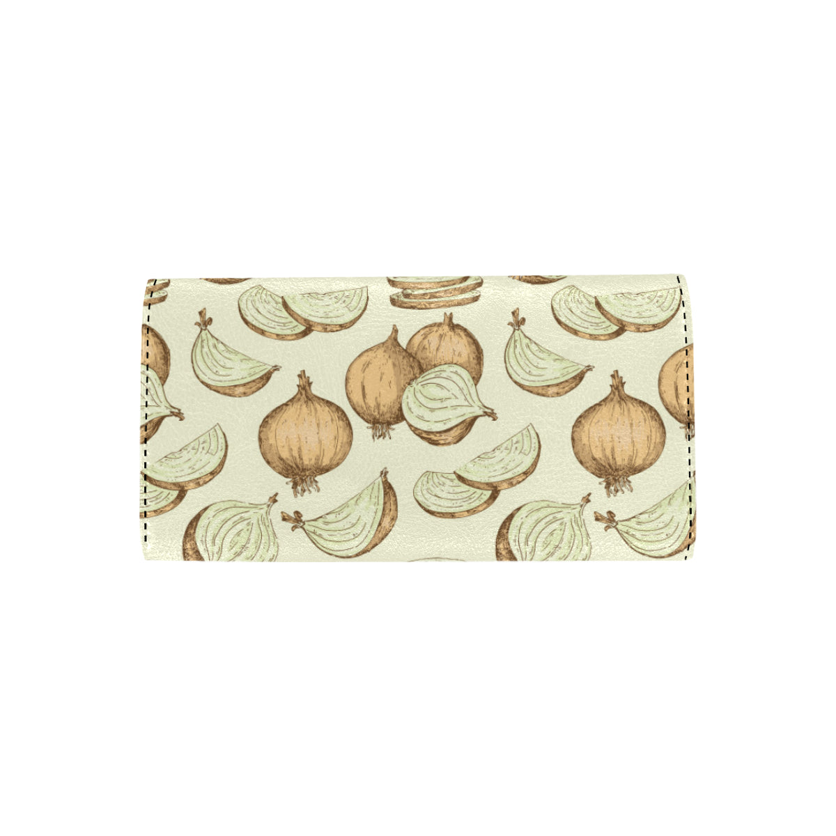 Onion Pattern Print Design A02 Women's Trifold Wallet